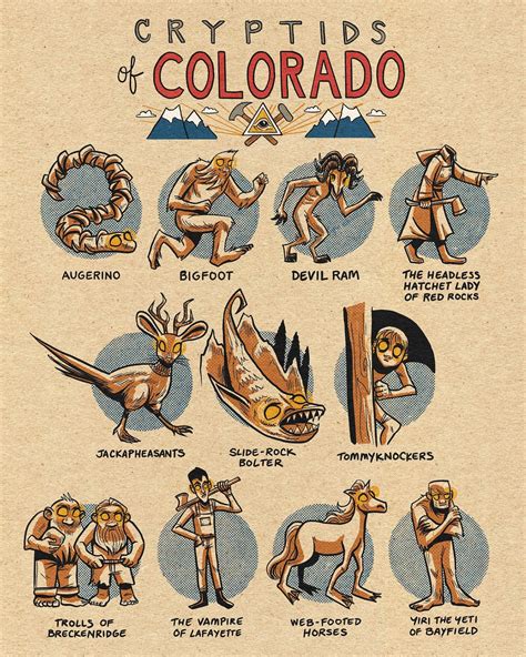 famous cryptids  colorado    print etsy