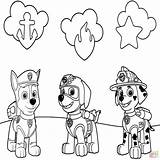 Patrol Paw Coloring Pages Badges Printable Getcolorings Getdrawings sketch template