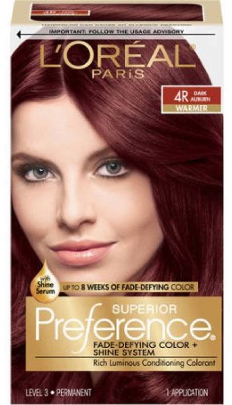 L Oreal Superior Preference Permanent Hair Color 4r Dark Auburn