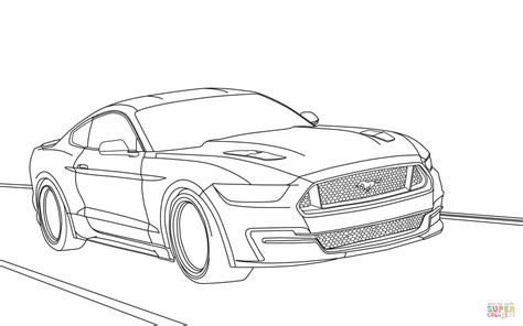 super car ford mustang coloring page cool car printable  coloring