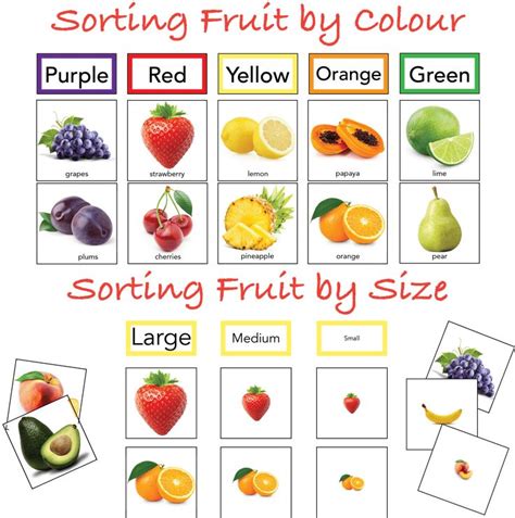 Sorting Fruit By Colour And By Size In 2021 Color