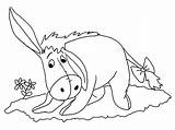 Coloring Donkey Pages Kids Winnie Pooh Preschool sketch template