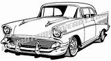 Chevy Car 57 Drawing Bel Air Drawings Coloring Cars Vintage Chevrolet Antique Silhouette 1957 Pages Classic Clipart Old Easy 1955 sketch template