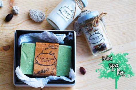 mini spa kit  bath gift box mini gift box olive oil spa