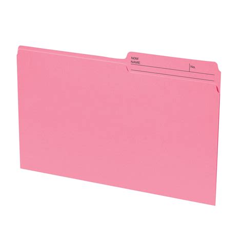 basics coloured reversible file folders legal pink box mills