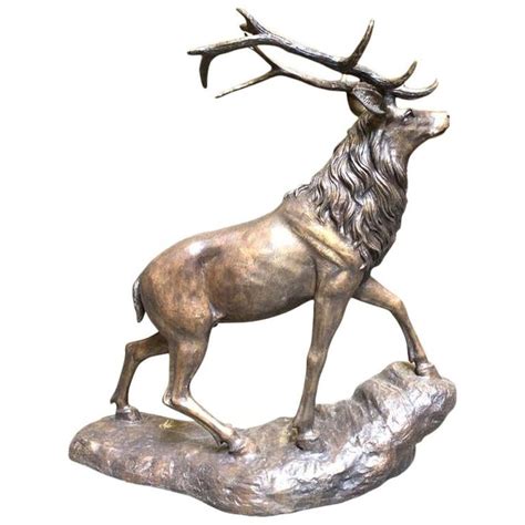 large bronze stag scottish highlands deer sculpture stags  century   greyhound