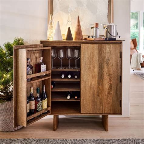 anton solid wood bar   small space furniture