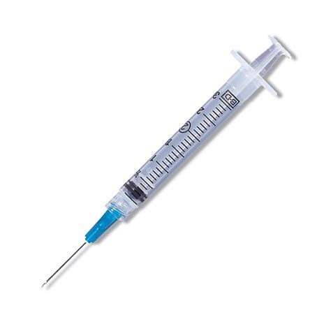 bd precisionglide luer lok syringe  attached needle  ml