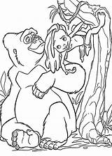 Tarzan Disney Coloring Pages Gorilla Kids Printable Book Colouring Drawing Mom Kid Coloriage Print Sheets Movie Color Exciting Toy Character sketch template