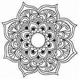 Mandalas Coloring Zentangle sketch template