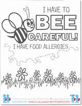 Coloring Bee Food Allergy Pages Bumble Alert Choose Board sketch template