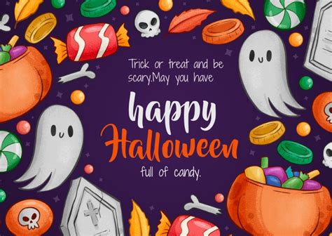 halloween greeting card template postermywall