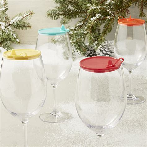 indoor outdoor cabernet merlot wine glass lids set of 4 wine enthusiast