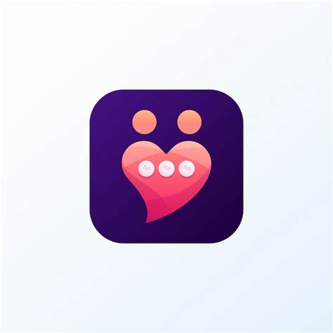 Premium Vector Chat Love Icon