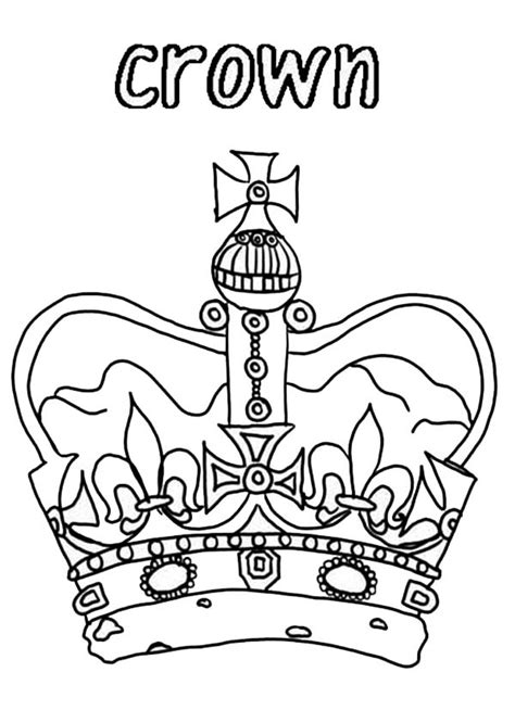 crown coloring pages    print