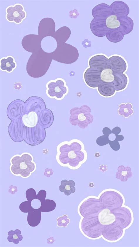Cute Purple Design Wallpaper