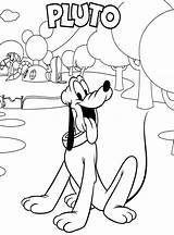 Pluto Coloring Disney Getdrawings Pages sketch template