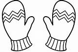 Gloves Coloring Pages Christmas sketch template