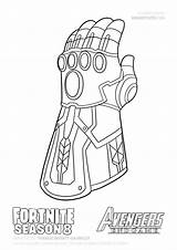 Thanos Gauntlet Infinity Coloring Fortnite Drawings Draw Step Season Avengers Pages Marvel Colouring Cute Easy Kolorowanki Cartoon Guide Printable Superhero sketch template