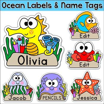 ocean theme  tags labels   sea theme classroom decor
