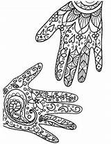 Coloring Henna sketch template