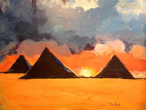 The Pyramids Of Giza 2018 Daniel Clarke Acrylic Unique Work Size 18