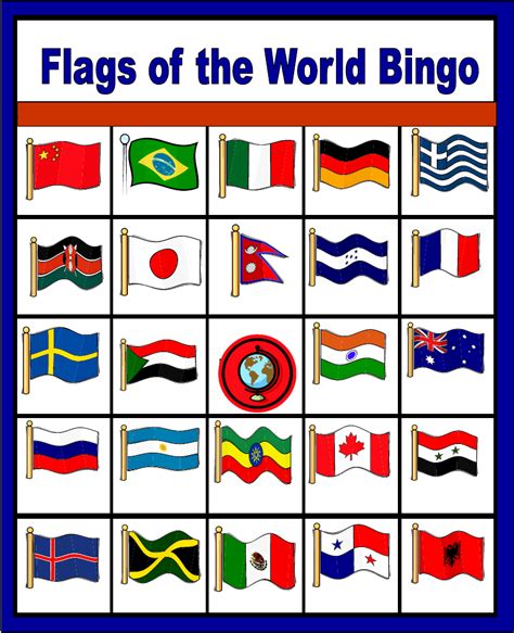 flags   world bingo flags   world world flags printable
