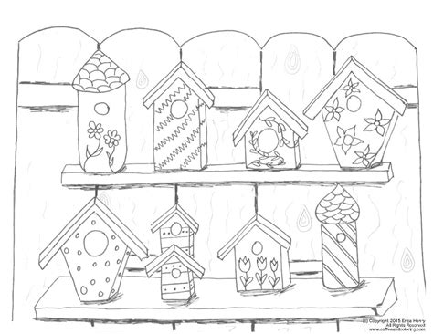 birdhouse coloring pages  getdrawings