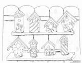 Coloring Pages Birdhouse Bird Houses Printable Getdrawings Getcolorings sketch template