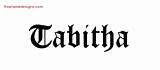 Tabitha Name Tattoo Designs Blackletter Graphic sketch template