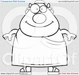 Plump Roman Man Clipart Cartoon Outlined Coloring Vector Cory Thoman sketch template