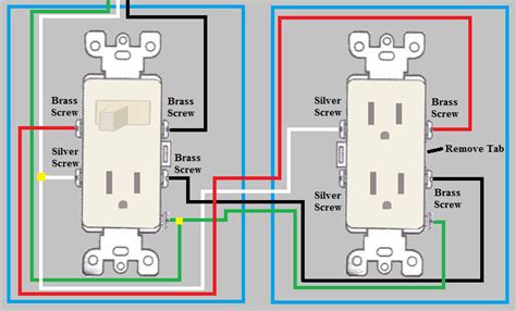 switched electrical outlet wiring diagram   wire  light switch  electrician  side