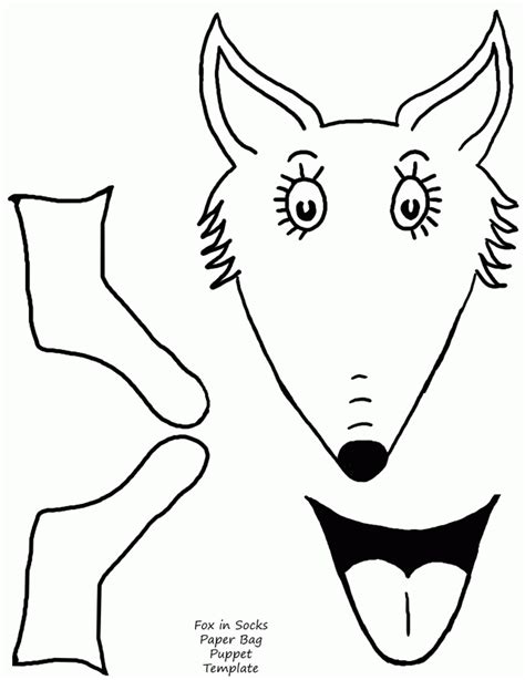 fox  socks coloring pages printable coloring pages