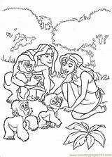 Tarzan Coloring Disney Pages Kids Sheets Jane Printable Lineart Colouring Little sketch template