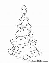 Christmas Tree Stencil Coloring Popular sketch template