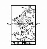 Tarot Fool Manifestation Ingrandire sketch template