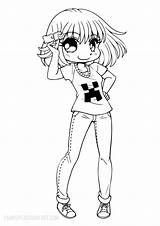 Yampuff Coloriage Lineart Vivian Coloringbay Chibis Anima Coloriages Effortfulg Linearts Uncolored Impressionnant Unicorn sketch template