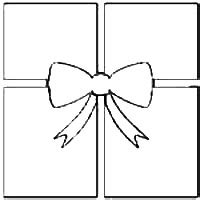 gift outline  christmas present outlines gift templates