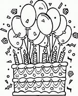 Coloring Birthday Pages Puppy Cake Popular sketch template