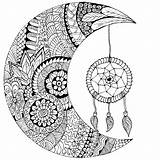 Moon Dreamcatcher Drawing Getdrawings Clipartmag sketch template