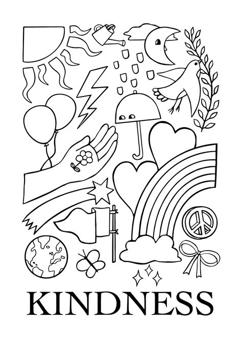 printable kindness coloring pages