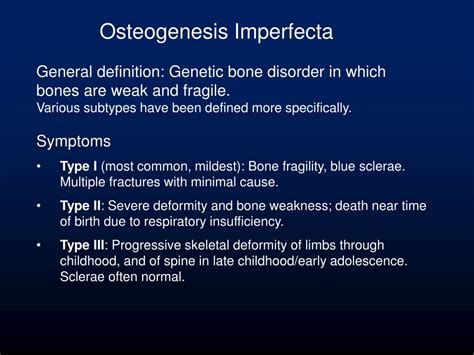 Ppt Genetic Collagen Disorders Osteogenesis Imperfecta Ehlers Danlos