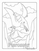 Dinosaur Pterosaur sketch template