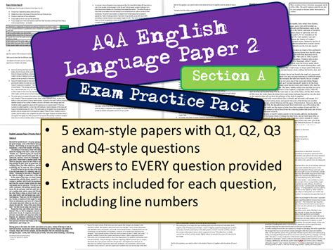 aqa english language paper  teaching resources