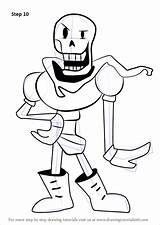 Undertale Papyrus Draw Drawing Coloring Pages Step Drawingtutorials101 Drawings Sketch Printable Learn Kids Undertail Anime Frisk Game Souls Made Tutorial sketch template