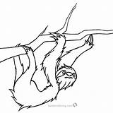 Sloth Toed sketch template