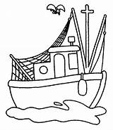 Boat Fishing Coloring Pages Cartoon Clipart Color Colouring Cliparts Drawing Traditional Kids Bass Printable Boats Fish Print Steamboat Play Row sketch template