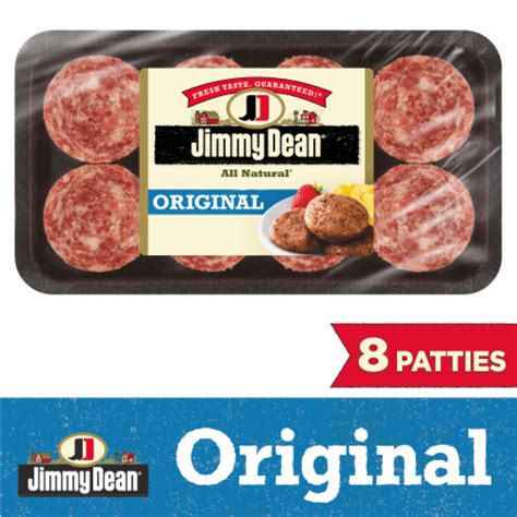 jimmy dean® premium all natural pork sausage patties 8 ct 12 oz