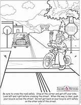 Safety Street Coloring Community Book Relations Car Safely Across sketch template