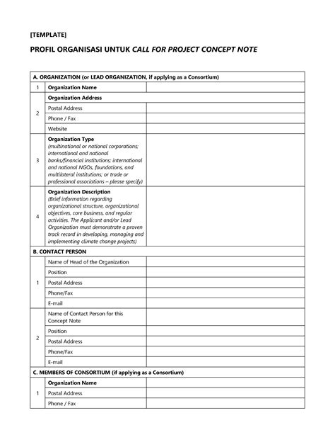 concept note template  project notes template templates set